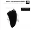 Gua Sha Facial Tools with Gift Box Natural Obsidian Guasha Massage Scraping Stone SPA Body Face Healing Health Care Reduce Puffiness Beauty Skin Care