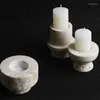 Ljushållare Jar Nordic Candles Stand Tealight Pedestal Apartment Stone Candlestick Center Design Kaarshouder Decoration For Home