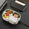 Elektryczne ogrzewane pudełka na lunch izolacja żywności ze stali nierdzewnej Bento Lunch Box Home Portable HEY LUNCH Pudełko z torbą do przechowywania 240103