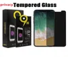 Antispy Privacy Temeled Glass Screen Protector for iPhone 11 12 13 14 Pro Max XR 7 8 Plack8726327