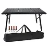 Camp Furniture Camping Folding Table Compact Aluminum Alloy With Storage Bag Easy To Carry Outdoor For Fishing Beach BBQ Garden Kitchen