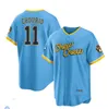 Willy Adames Brewers Jersey Christian Yelich William Contreras Jackson Chourio Willy Adames Garrett Mitchell Owen Miller Rhys Hoskins Brice Turang Gary Sanchez