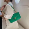 Dameshandtas 2024 Nieuwe Koreaanse Lingge-ketting met grote capaciteit Mode Eén schouder Crossbody Kleine vierkante tas