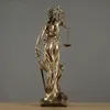 ERMAKOVA Bronzo antico europeo Statua della dea della giustizia greca Angeli giusti Scultura in resina Ornamenti Decorazione della casa desktop Regalo 240103