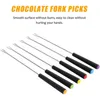 Forks 6Pcs/Set Metal Barbecue Skewers Roasting Stick Fruit Dessert Chocolate Household Pot Kitchen Tool