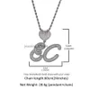 Fleur Coeur Bouton DIY Lettre Pendentif Bijoux Tendance Hip-hop Collier Cubain collier bijoux GRA Moissanite diamant Sterling Argent Chaîne à maillons cubains