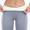 Pantalones de mujer Leggings cálidos de invierno Legging de terciopelo grueso de cintura alta pantalones de lana de cordero de compresión negros resistentes al frío