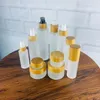 Storage Bottles 30ml 50ml 100ml 120ml 150ml Exquisit Frosted Glass Tube Beauty Spray Lotion Pump Lid Cosmetic Containers Empty Emulsion