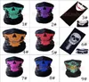 MOQ50PCS 25495cm Halloween Crânio Bandanas Pescoço Máscara Facial Lenço Tubular Multifuncional Cachecol Sem Costura Turbante Tiara Unise6877913