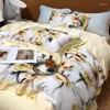 Bedding Sets Luxury 3D Digital Printing Soft Cotton Set Duvet Cover Bed Linen Fitted Sheet Pillowcases Home Textiles