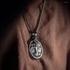 Kolye Kolyeleri Nordic Viking Hayat Ağacı Ouroboros Kolye Paslanmaz Çelik Vintage Pusula Erkekler İskandinav Muska Takı