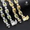 JWY оптовая продажа ювелирных изделий ожерелье хип-хоп латунь циркон роскошное ожерелье Iced Out мужские цепи