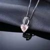 Jewelrypalace Heart 1CT Natural Pink Quartz 925 Sterling Silver Pendant Necklace For Woman No Chain 240103