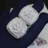 Passera diamanttestare Iced Out 925 Sterling Silver Custom Name Men VVS Moissanite Hip Hop Ring LL