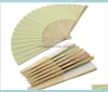 Home Garden Festive Event Favgör 50st Personlig graverad Folding Hand Paper Fan Fold Vintage Fans Outdoor Wedding Baby Shower 95732229