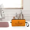 Cosmetische tassen Aangepaste luxe champagne reistas voor dames Toilettas Make-up Organizer Lady Beauty Storage Dopp Kit