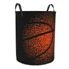 Opvouwbare Wasmand Basketbal Stippen Ronde Opbergbak Grote Wasmand Opvouwbare Kleding Speelgoed Emmer Organizer 240103