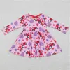 Girl Dresses Wholesale Valentine's Day Kids Twirl Dress Baby Long Sleeves Hearts Love Clothing Children Spring Toddler Boutique Clothes