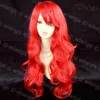 Wigs Cosplay Beautiful Long Layered Fire Red Wavy Skin Top Ladies Wig From WIWIGS