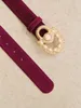 Ceintures femmes boucle en métal ceinture Vintage 2024 mode dames tout-Match exquis sculpture perle circonférence