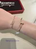 Brazalete de diseñador Neumáticos de automóvil para mujeres y hombres JUSTE Pulsera de uñas Cola de cabeza de oro rosa de 18 quilates con diamantes Hombres Mujeres Sin diamantes Tiene caja original