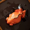 Ceramic Tea Pet Creative Color Changing Goldfish Tea Set Tea Tray Ornament Supportable Tea Table Accessories Teaware 240103