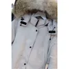여자 다운 겨울 재킷 디자이너 코트 여성 고급 다운 재킷 디자이너 캐나다 패션 브랜드 롱 코트 큰 포켓 모피 칼라 열 탑 여자 의류 코트 Z6