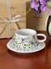 Tazze Piattini Set di tazze e piatti da caffè in ceramica medievale, squisito regalo di fascia alta, scatola di compleanno dal design unico