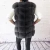 Gilet di pelliccia di volpe vera di alta qualità da donna 100% vera pelliccia naturale gilet di pelliccia di moda cappotto di vera pelle 240102