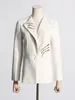 Damespakken Tannt Vrouwen Blazer Hol Patchwork Mode Chique En Elegante Vrouw Jas Vintage Losse Abrikoos Pak Jassen 2024