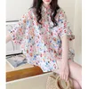 Koreanischen Stil Batwing Ärmel Mutterschaft Baumwolle Shirts Kurze Umlegekragen Schwangere Frau Blusen Mode Schwangerschaft Shirt 240102