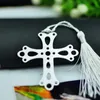 10 pcs/lot Cute Cross Love Silver Metal Bookmarks Creative Gift for Wedding High quality Gift Pakage Wholesale 240103