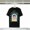 2024 Casablanca t-shirt Mannen Designer t-shirts casablanc shirt dragen zomer ronde hals zweetabsorberende korte mouwen outdoor ademend katoen tees US maat 18DIX1