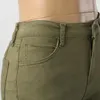 Jeans pour femmes Streetwear Y2k Vert Femmes Taille haute Streth Bas Droit Mode Harajuku Pantalon à jambes larges Vêtements Femme