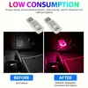 1pc Mini LED USB Auto-interieurverlichting Touch Key Sfeer Omgevingslamp Accessoires