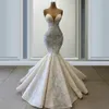 Long Sleeve Lace Wedding Dresses Illusion O Neck Sexy Backless Applique Beads Sequins Champel Train Bridal Gowns Custom Made