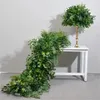 Nowy projekt zielony dekoracja ślubna sztuczne jedwabne biegacze szmaragdowe zielone liście centralne grupy kwiatowe