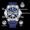 Wristwatches 2024 Top Brand Sports Mens Watche Quartz Silica Gel Waterproof Chronograph Wrist Watches For Men Relogio Masculino