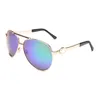 2024 Tasarımcı Lüks Kadın Güneş Gözlüğü Erkek Güneş Gözlükleri UV Koruma Erkekler Gözlük Gradyan Metal Menteşe Moda Kadınlar Kutu 3179