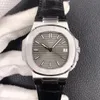 Mode hommes montres mécanique automatique 40mm verre saphir montres bracelet en cuir montre de luxe