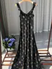 Casual Dresses Floral Print Sling Dress for Women Flying Sleeve Sexig Silk Sleeveless Female Off-Shoulder Summer 2024 Maxi Robe