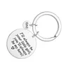 Porte-clés pour femmes et hommes, lettre I'll Aways Be Your Little Girl, en acier inoxydable, cadeau d'anniversaire pour père, Souvenir, vente en gros