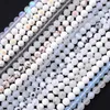 Perles Agates blanches naturelles Jades Lava Howlite Crystal Stone Beads Round Loose Spacer Perles pour les bijoux Bracelet de fabrication des accessoires de bricolage