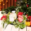 Decorações de jardim decoração guirlanda grinaldas anéis falso eucalipto menorah flor floral peças centrais para mesas pilar