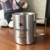 300ML Snow Outdoor Camping Cup Stainless Steel Folding Mug Portable Tea Travel 240102