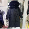 Feminino para baixo 2024 mulher pato casaco longo jaqueta com grande capuz de pele natural real quente parkas feminino roupas de inverno outerwear