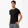 New Men's Sports Solid Color Tank Fitness Running lululemenly womens alo yoga lululy lemon Breathable Sweat-absorbing Top Elastic Slim Fit