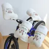 Gants de vélo pour enfants en plein air d'hiver doublure polaire ours de dessin animé épaissir les mitaines de Scooter pour enfants gants d'équitation pour garçons filles 240102