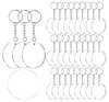 Acryl-Schlüsselanhänger-Rohlinge, 60 Stück, 5,1 cm Durchmesser, runde, transparente Acrylscheiben, Kreise mit geteilten Schlüsselanhängerringen aus Metall7677381
