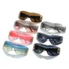 Lunettes de soleil Punk Wrap Around Y2K pour femmes, lunettes de soleil de sport, lunettes de soleil rétro sans cadre, tendance années 2000, UV400